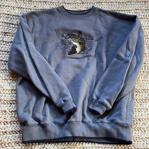 Vintage fish crewneck sweatshirt unisex